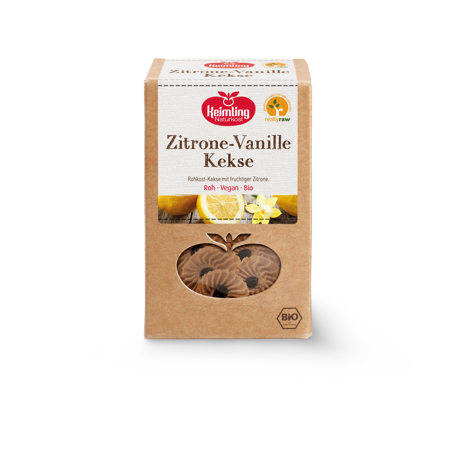 Zitrone-Vanille Kekse von Keimling Naturkost, really-raw zertifiziert
