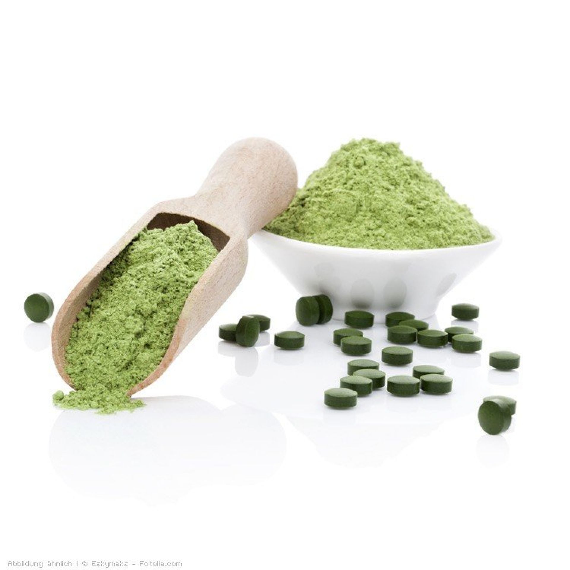 Bio Chlorella: Reines Algenpulver zu Tabletten gepresst